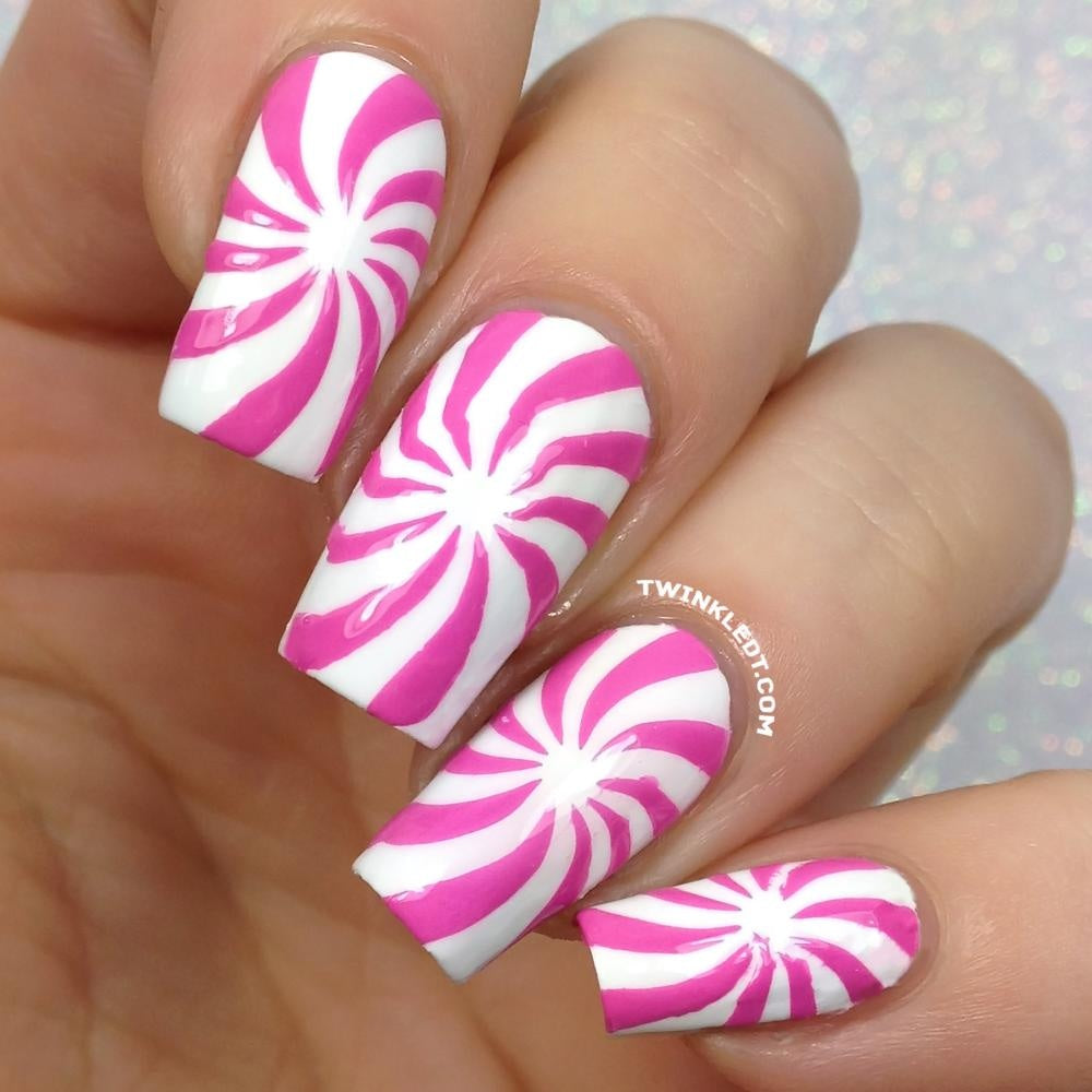 Candy Dot Lollipop Nail Art 