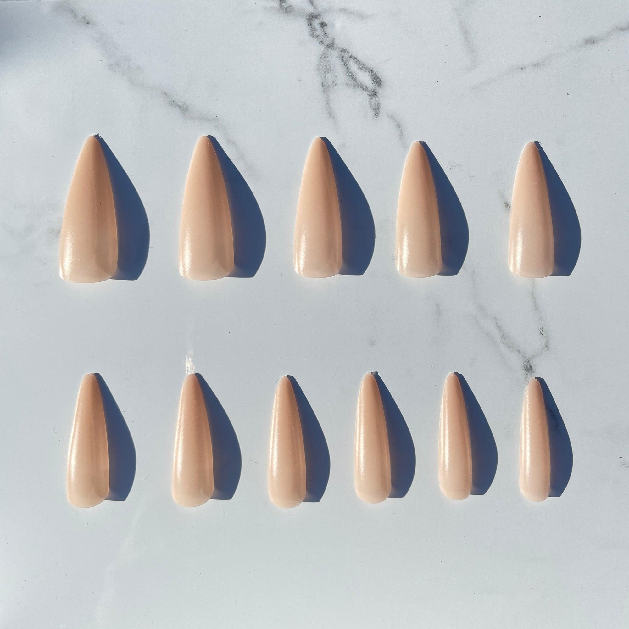 Gel Extension Tips - Stiletto ♥︎ Cream ♥︎ Long