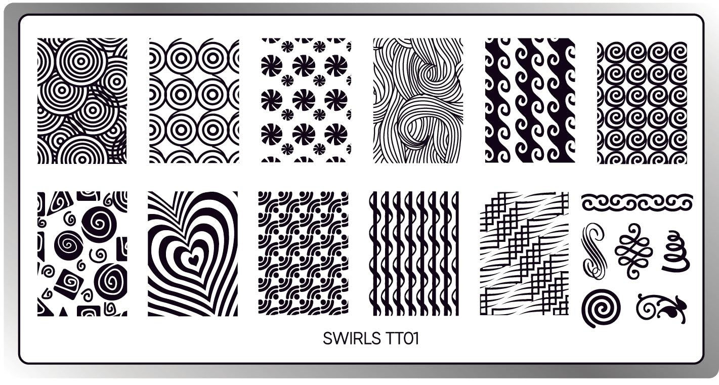 Swirls Stamping Plate