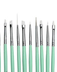 Mint Coco Nail Art 15 Pc Brush Set