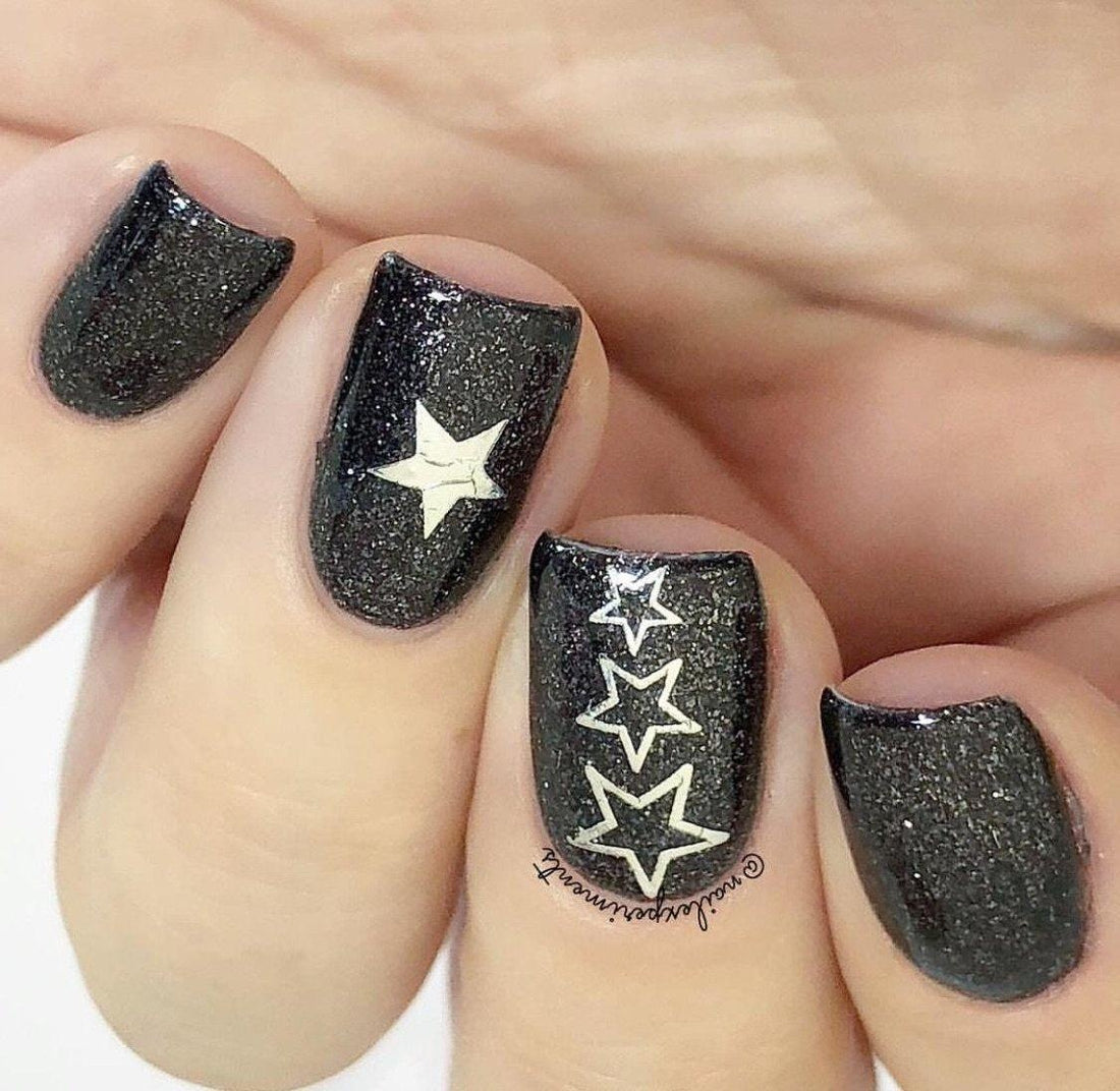 Silver Star Stickers Manicure  Nail Stickers Manicure Stars