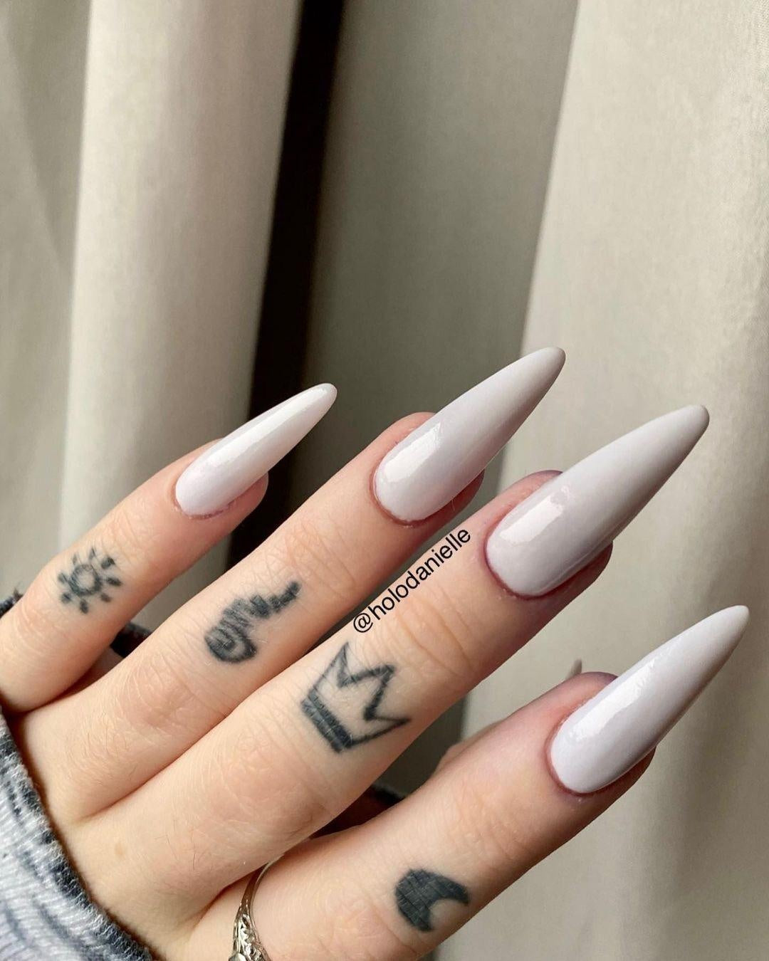 Gel Extension Tips - Stiletto ♥︎ Cream ♥︎ Long